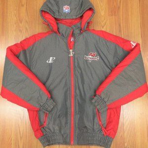 VTG TAMPA BAY BUCCANEERS LOGO 7 HOODED NYLON COAT Sz MEDIUM, M